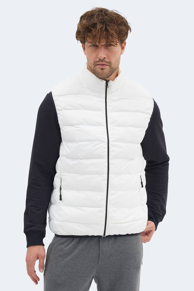 Slazenger BARROS Erkek Şişme Ekru Yelek