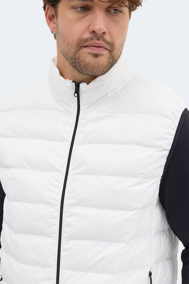 Slazenger BARROS Erkek Şişme Ekru Yelek