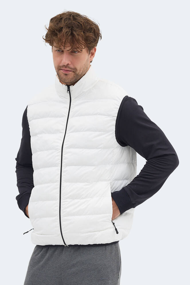 Slazenger BARROS Erkek Şişme Ekru Yelek