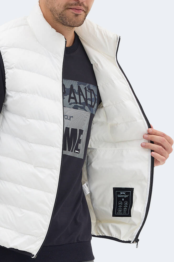 Slazenger BARROS Erkek Şişme Ekru Yelek