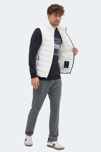 Slazenger BARROS Erkek Şişme Ekru Yelek - Thumbnail