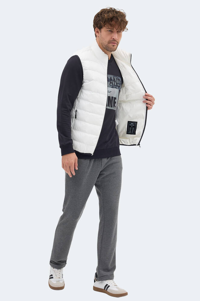 Slazenger BARROS Erkek Şişme Ekru Yelek