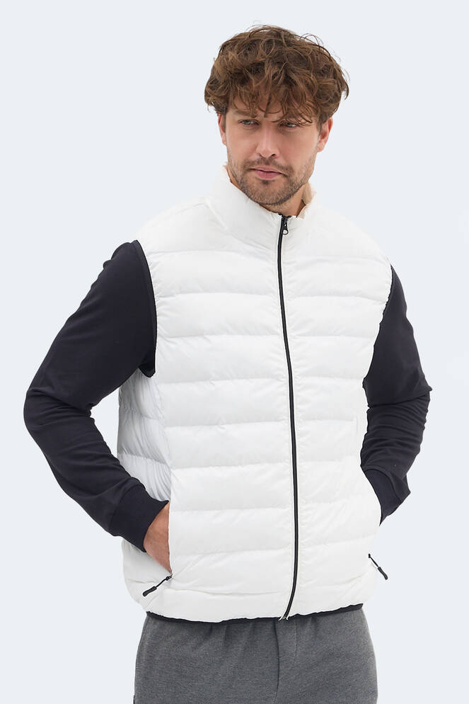 Slazenger BARROS Erkek Şişme Ekru Yelek