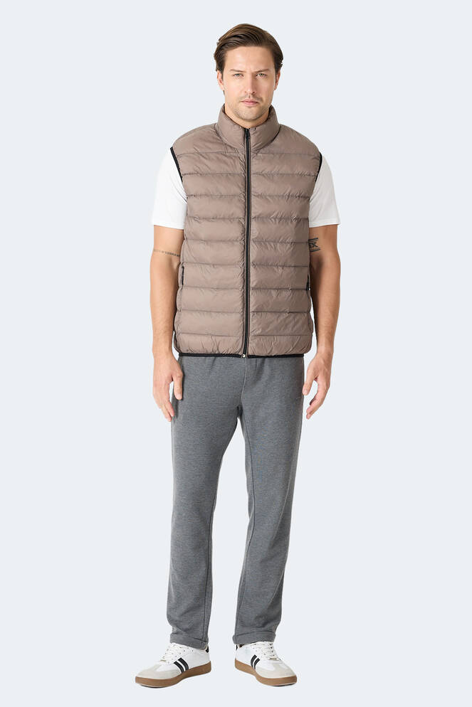 Slazenger BARROS Erkek Şişme Kahve Yelek