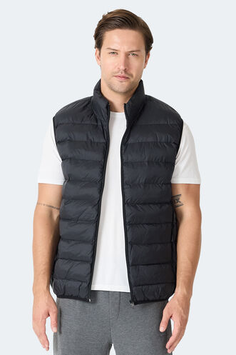 Slazenger BARROS Erkek Şişme Siyah Yelek - Thumbnail