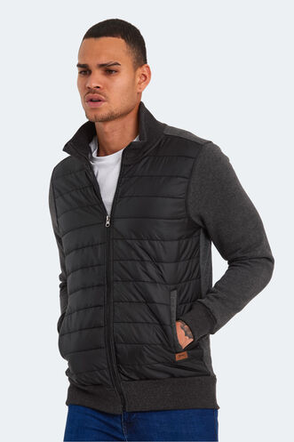 Slazenger BASIL Erkek Sweatshirt Antrasit - Thumbnail