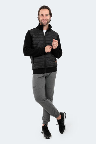 Slazenger BASIL Erkek Sweatshirt Siyah - Thumbnail