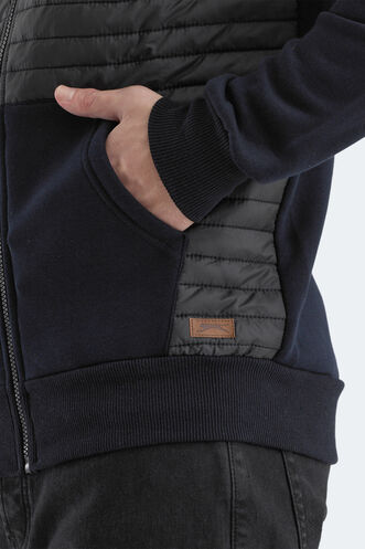 Slazenger BASS Erkek Sweatshirt Lacivert - Thumbnail