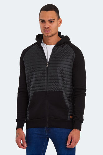 Slazenger BASS Erkek Sweatshirt Siyah - Thumbnail