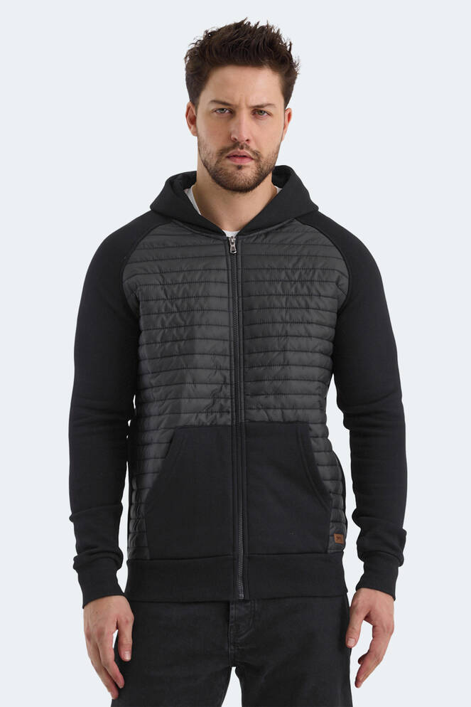 Slazenger BASS Erkek Sweatshirt Siyah