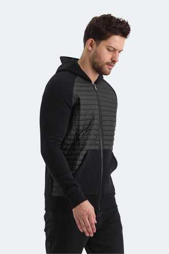 Slazenger BASS Erkek Sweatshirt Siyah - Thumbnail