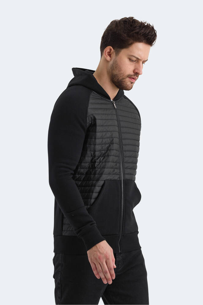 Slazenger BASS Erkek Sweatshirt Siyah