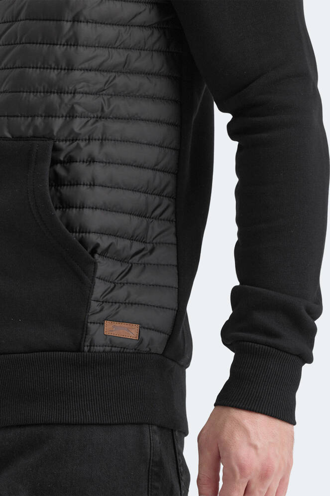 Slazenger BASS Erkek Sweatshirt Siyah