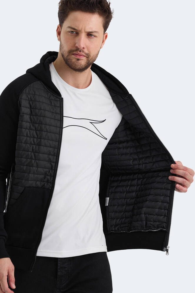 Slazenger BASS Erkek Sweatshirt Siyah