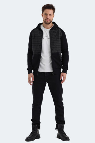 Slazenger BASS Erkek Sweatshirt Siyah - Thumbnail