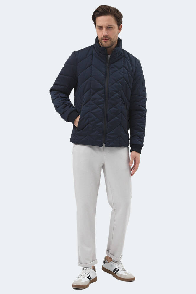 Slazenger BEAST Erkek Dik Yaka Fermuarlı Lacivert Mont & Kaban