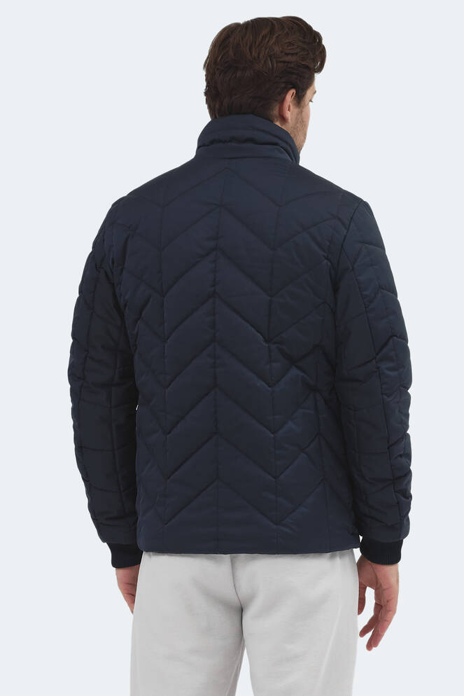 Slazenger BEAST Erkek Dik Yaka Fermuarlı Lacivert Mont & Kaban