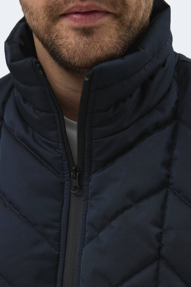 Slazenger BEAST Erkek Dik Yaka Fermuarlı Lacivert Mont & Kaban