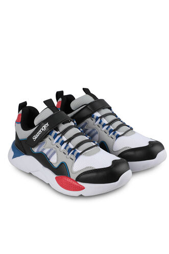 Slazenger BEST Sneaker Unisex Çocuk Ayakkabı Beyaz - Gri - Thumbnail