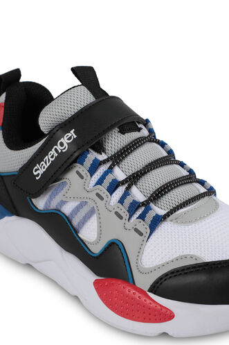 Slazenger BEST Sneaker Unisex Çocuk Ayakkabı Beyaz - Gri - Thumbnail