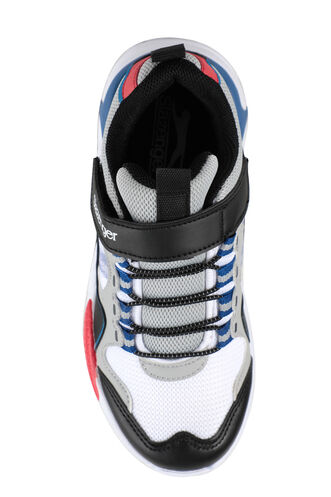 Slazenger BEST Sneaker Unisex Çocuk Ayakkabı Beyaz - Gri - Thumbnail