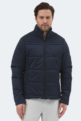 Slazenger - Slazenger BLANCO Erkek Dik Yaka Slim Fit Lacivert Mont & Kaban