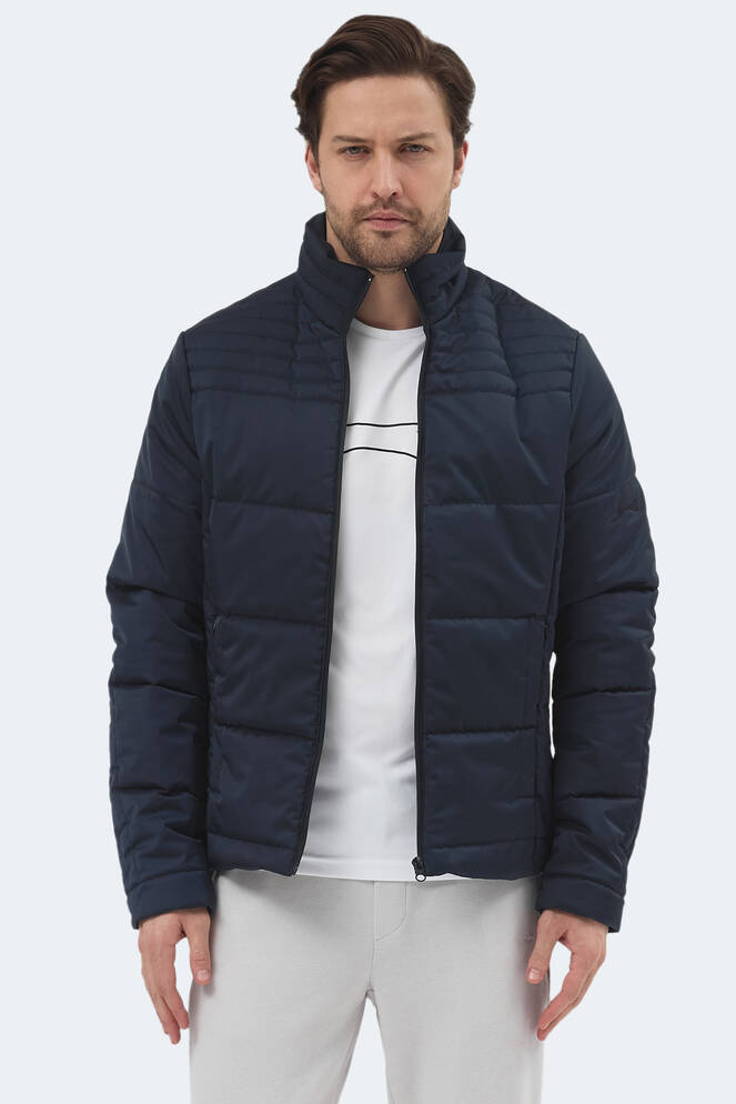 Slazenger BLANCO Erkek Dik Yaka Slim Fit Lacivert Mont & Kaban