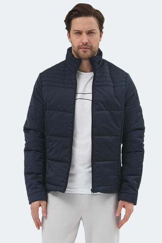 Slazenger BLANCO Erkek Dik Yaka Slim Fit Lacivert Mont & Kaban - Thumbnail