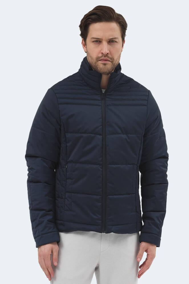 Slazenger BLANCO Erkek Dik Yaka Slim Fit Lacivert Mont & Kaban