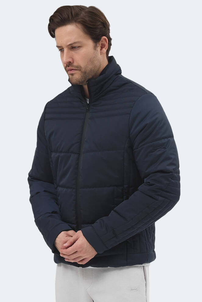 Slazenger BLANCO Erkek Dik Yaka Slim Fit Lacivert Mont & Kaban