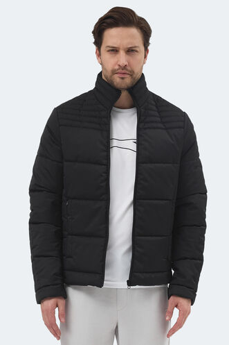 Slazenger BLANCO Erkek Dik Yaka Slim Fit Siyah Mont & Kaban - Thumbnail