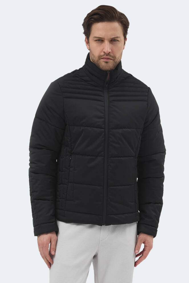 Slazenger BLANCO Erkek Dik Yaka Slim Fit Siyah Mont & Kaban