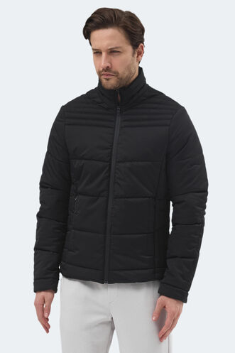 Slazenger BLANCO Erkek Dik Yaka Slim Fit Siyah Mont & Kaban - Thumbnail