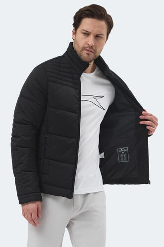 Slazenger BLANCO Erkek Dik Yaka Slim Fit Siyah Mont & Kaban - Thumbnail