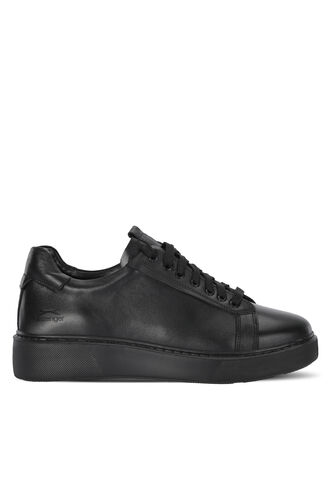 Slazenger - Slazenger BLOOPERS Erkek Deri Siyah Günlük Spor Ayakkabısı