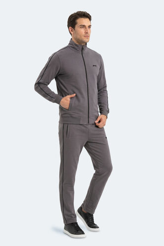 Slazenger BLOWBACK Erkek Slim Fit Koyu Gri Eşofman Takımı - Thumbnail