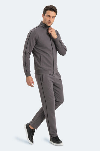 Slazenger BLOWBACK Erkek Slim Fit Koyu Gri Eşofman Takımı - Thumbnail