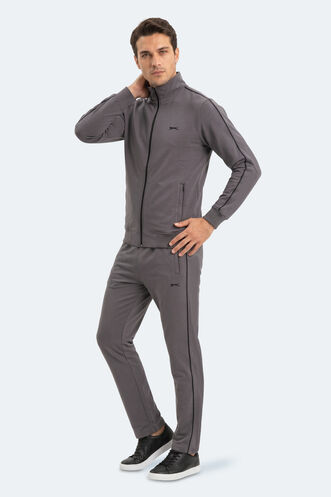 Slazenger BLOWBACK Erkek Slim Fit Koyu Gri Eşofman Takımı - Thumbnail