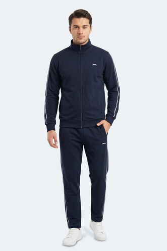 Slazenger BLOWBACK Erkek Slim Fit Lacivert Eşofman Takımı - Thumbnail
