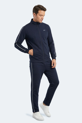 Slazenger BLOWBACK Erkek Slim Fit Lacivert Eşofman Takımı - Thumbnail