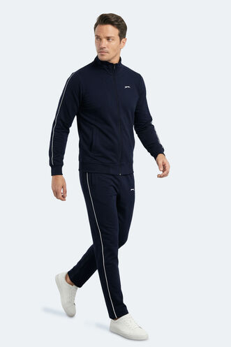 Slazenger BLOWBACK Erkek Slim Fit Lacivert Eşofman Takımı - Thumbnail