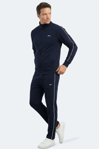 Slazenger - Slazenger BLOWBACK Erkek Slim Fit Lacivert Eşofman Takımı