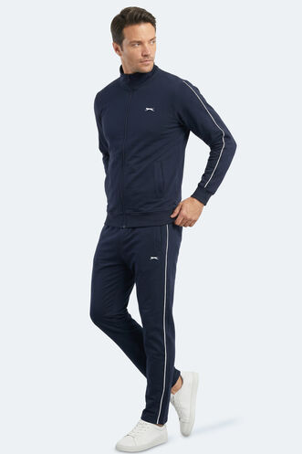 Slazenger - Slazenger BLOWBACK Erkek Slim Fit Lacivert Eşofman Takımı