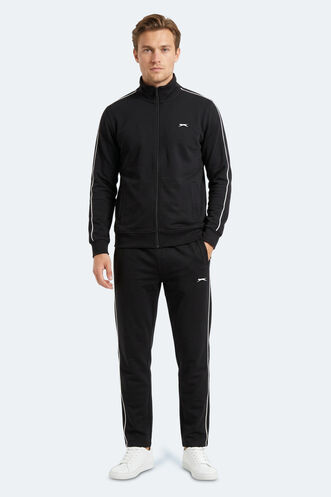 Slazenger BLOWBACK Erkek Slim Fit Siyah Eşofman Takımı - Thumbnail
