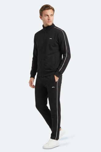 Slazenger - Slazenger BLOWBACK Erkek Slim Fit Siyah Eşofman Takımı
