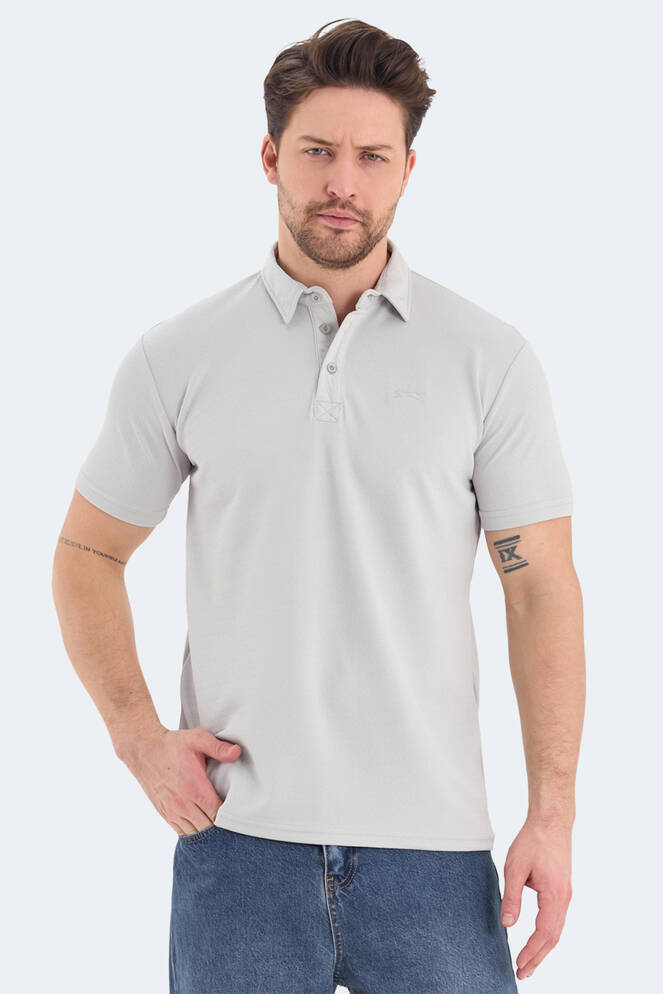 Slazenger BOLT Erkek Polo Yaka Gri Tişört