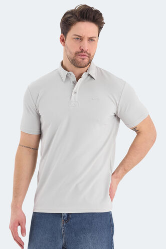 Slazenger BOLT Erkek Polo Yaka Gri Tişört - Thumbnail