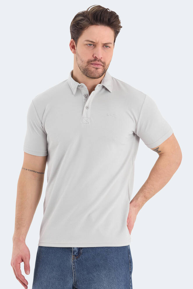 Slazenger BOLT Erkek Polo Yaka Gri Tişört
