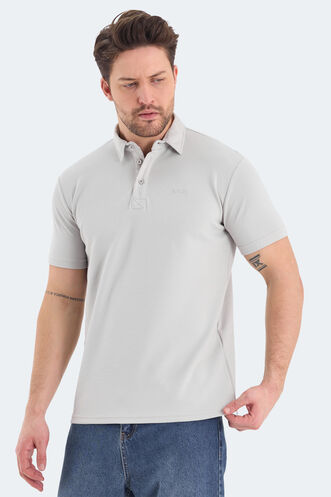 Slazenger BOLT Erkek Polo Yaka Gri Tişört - Thumbnail