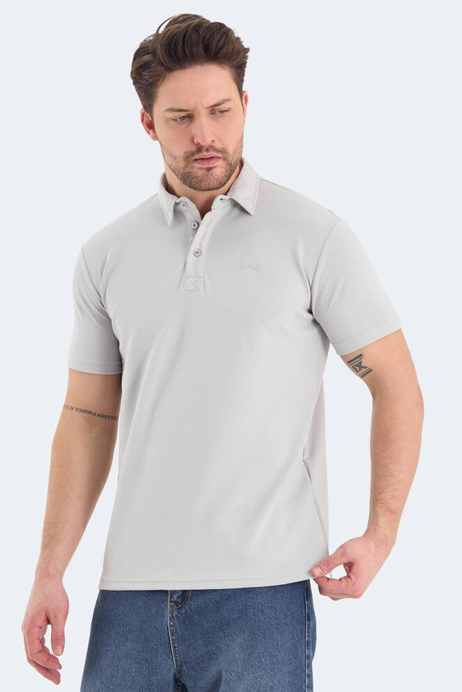 Slazenger BOLT Erkek Polo Yaka Gri Tişört